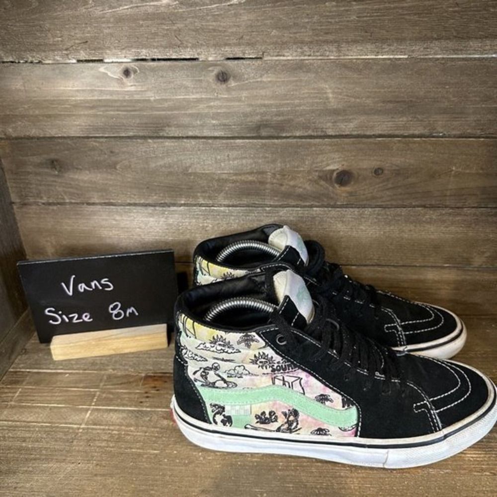 Mens Vans Sk8-Hi Shroom Doom Skateboarding High Top Sneakers Shoes Size‎ 8 M GUC